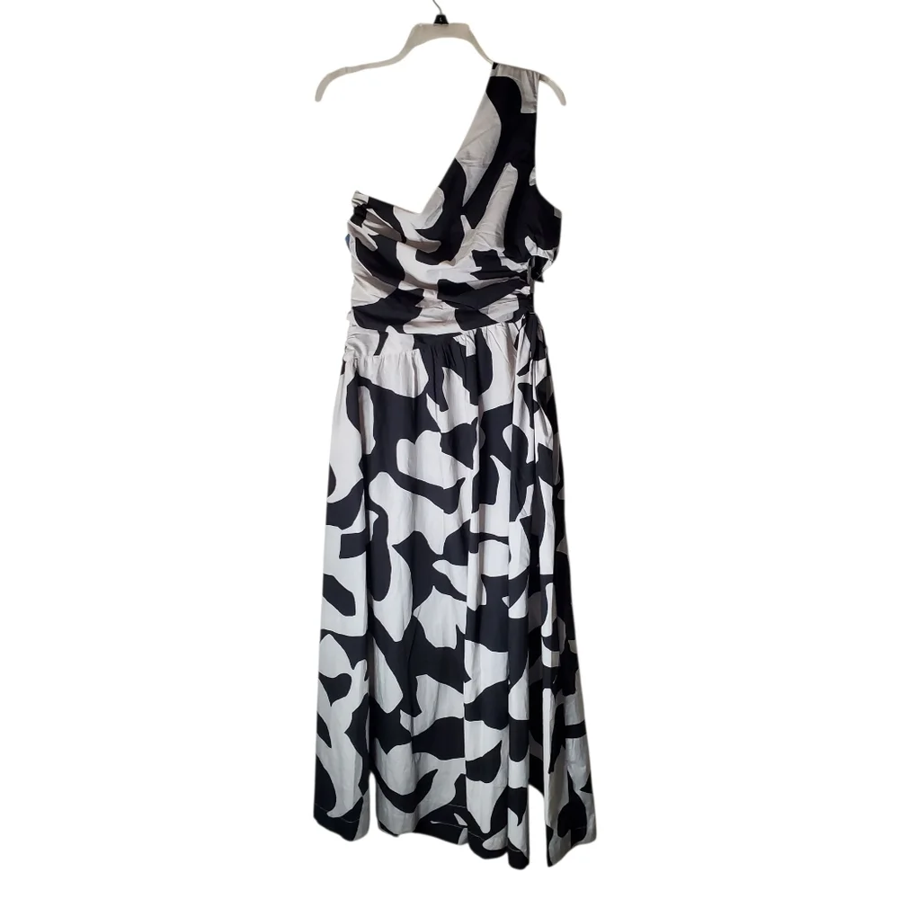 Abercrombie & Fitch One-Shoulder High Slit Maxi Dress Cutout Event Wedding Party